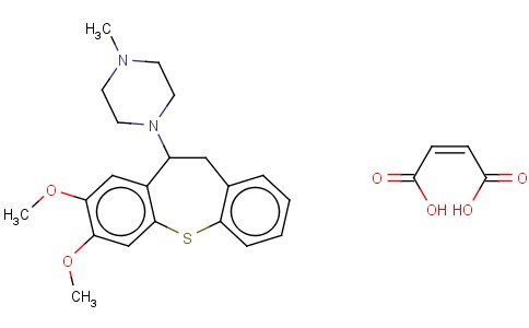 1-(7,8-DIMETHOXYDIBENZO(B,F)THIEPIN-10-YL)-4-METHYLPIPERAZINE MALEATE